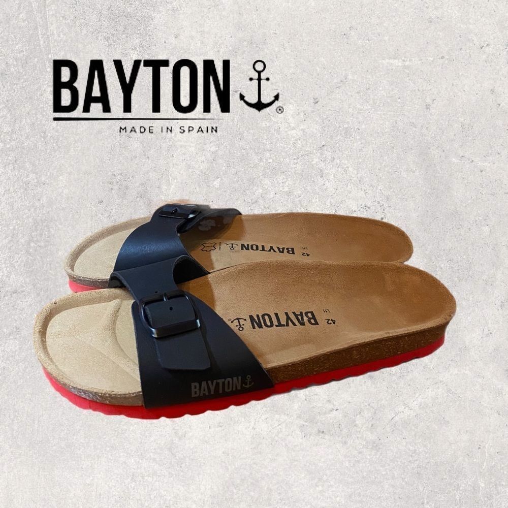 NIB Bayton Women's "Zephyr" Black Slide Sandals 42